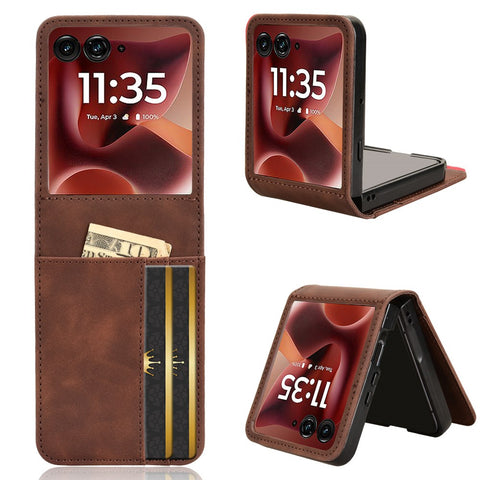 For Motorola Razr 70 Ultra / 60 Ultra 5G / Razr Ultra 2026 5G / 2025 5G Case Separable Design Card Slot Leather + PC Phone Cover