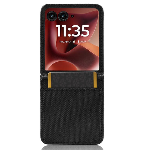 For Motorola Razr 70 Ultra / 60 Ultra 5G / Razr Ultra 2026 5G / 2025 5G Case PU Leather Diamond Texture Phone Cover with Card Slot