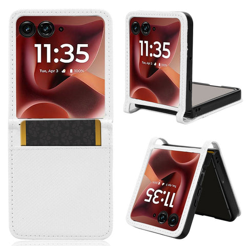 For Motorola Razr 70 Ultra / 60 Ultra 5G / Razr Ultra 2026 5G / 2025 5G Case PU Leather Diamond Texture Phone Cover with Card Slot