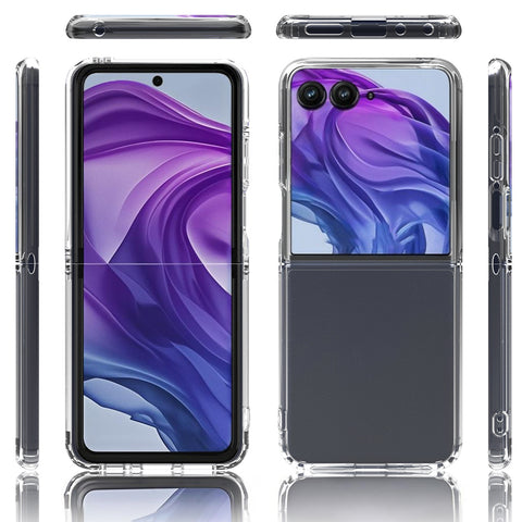 For Motorola Razr 60 Pro 5G Clear Phone Case TPU+Acrylic Shockproof Phone Back Cover