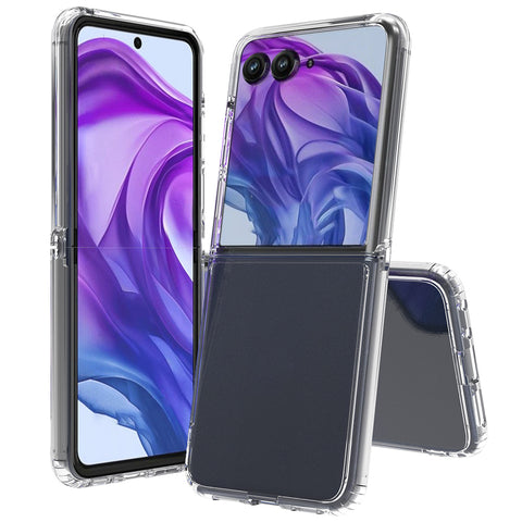For Motorola Razr 60 Pro 5G Clear Phone Case TPU+Acrylic Shockproof Phone Back Cover