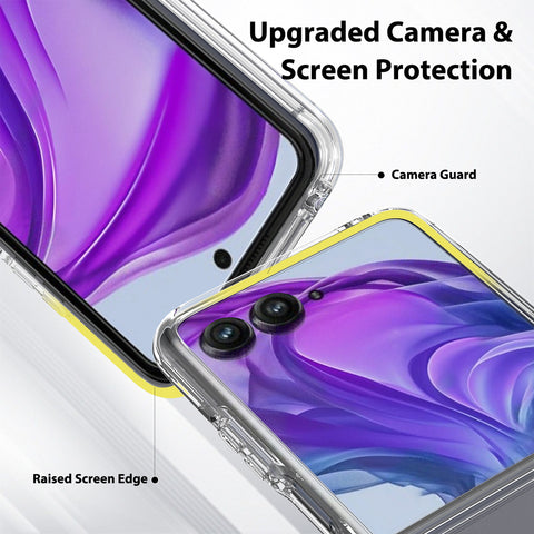 For Motorola Razr 60 Pro 5G Clear Phone Case TPU+Acrylic Shockproof Phone Back Cover