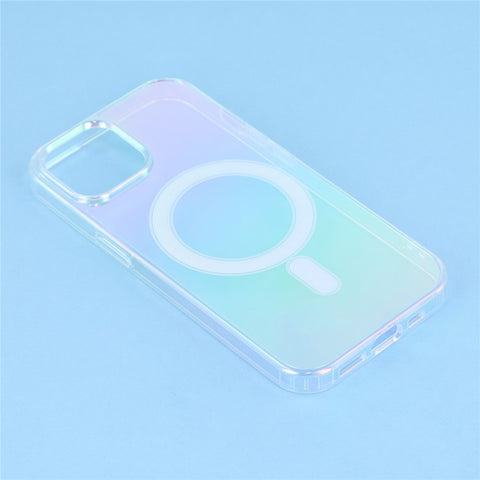 For iPhone 14 Plus Slim Case Acrylic + TPU Gradient Phone Cover Compatible with MagSafe