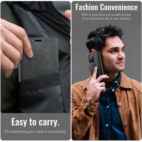 CASEME 033 Series For Samsung Galaxy Note20 Ultra 5G  /  Note20 Ultra Case RFID Blocking Wallet Stand Calf Texture Leather Phone Cover