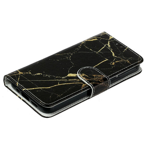 Stand Case for Motorola Edge 60 5G  /  60s 5G  /  60 Fusion 5G Marble Painted Folio Flip Leather Wallet Phone Cover