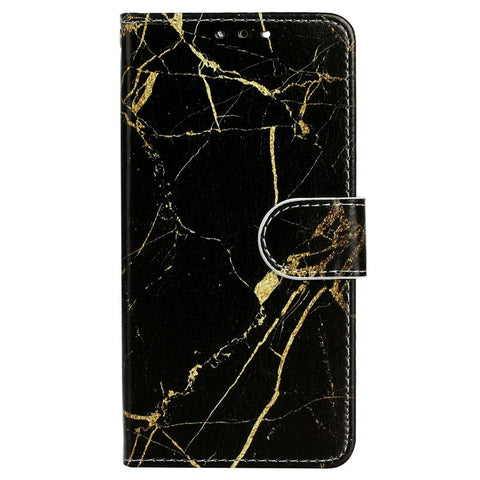 Stand Case for Motorola Edge 60 5G  /  60s 5G  /  60 Fusion 5G Marble Painted Folio Flip Leather Wallet Phone Cover