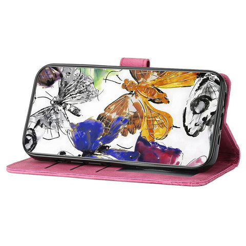 Wallet Case for Motorola Edge 60 5G  /  60s 5G  /  60 Fusion 5G Butterfly Design Flip Leather Phone Cover Skin-Touch