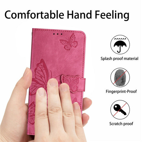 Wallet Case for Motorola Edge 60 5G  /  60s 5G  /  60 Fusion 5G Butterfly Design Flip Leather Phone Cover Skin-Touch