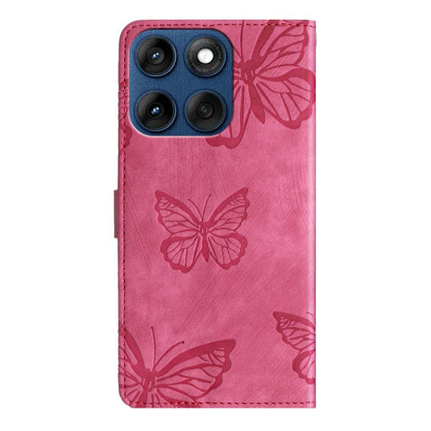 Wallet Case for Motorola Edge 60 5G  /  60s 5G  /  60 Fusion 5G Butterfly Design Flip Leather Phone Cover Skin-Touch