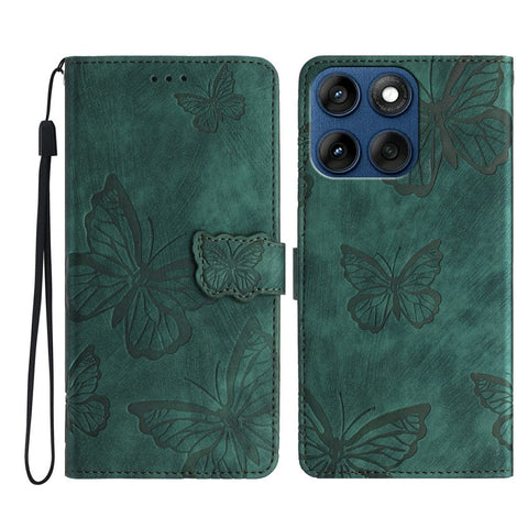 Wallet Case for Motorola Edge 60 5G  /  60s 5G  /  60 Fusion 5G Butterfly Design Flip Leather Phone Cover Skin-Touch