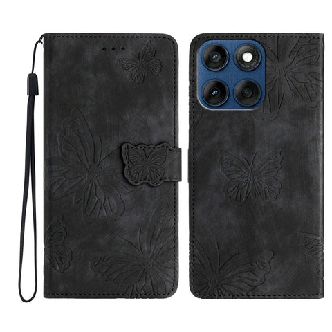 Wallet Case for Motorola Edge 60 5G  /  60s 5G  /  60 Fusion 5G Butterfly Design Flip Leather Phone Cover Skin-Touch