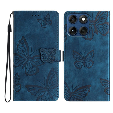 Wallet Case for Motorola Edge 60 5G  /  60s 5G  /  60 Fusion 5G Butterfly Design Flip Leather Phone Cover Skin-Touch