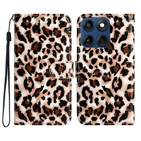 Wallet Case for Motorola Edge 60 5G / 60s 5G / 60 Fusion 5G Printed Pattern PU Leather Stand Phone Cover with Strap