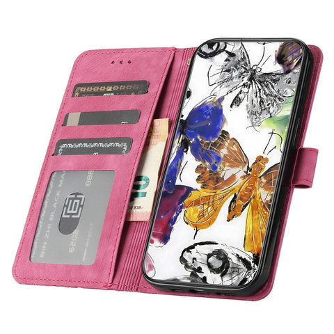 For iPhone Air Case Butterfly Design Flip Wallet Leather Phone Cover Skin-Touch