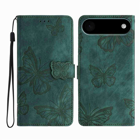 For iPhone Air Case Butterfly Design Flip Wallet Leather Phone Cover Skin-Touch