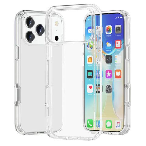 For iPhone 17 Pro Max Case PC + TPU Shockproof Clear Phone Cover