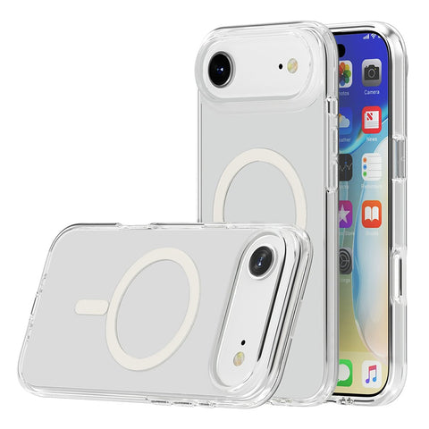 For iPhone Air Magnetic Case Compatible with MagSafe PC + TPU Clear Phone Cover