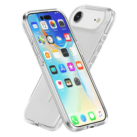 For iPhone Air Magnetic Case Compatible with MagSafe PC + TPU Clear Phone Cover
