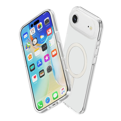For iPhone Air Magnetic Case Compatible with MagSafe PC + TPU Clear Phone Cover