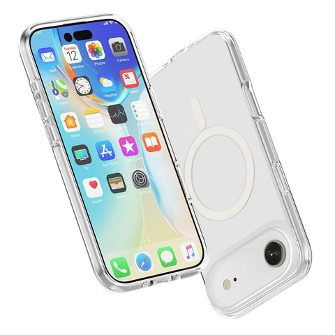 For iPhone Air Magnetic Case Compatible with MagSafe PC + TPU Clear Phone Cover