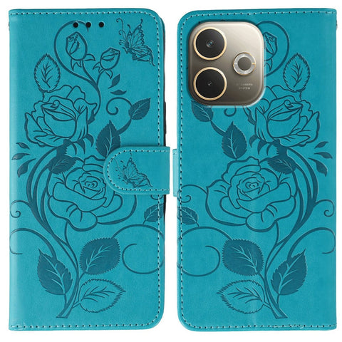 Phone Case For Oppo A5 Pro 5G (Global) / 4G (Global) / A5 Energy 5G (China) , Wallet Stand Imprinted Rose Butterfly PU Leather Cover