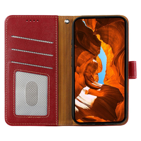 Phone Case For Oppo A5 Pro 5G (Global) / 4G (Global) / A5 Energy 5G (China) , RFID Blocking Wallet Litchi Texture Leather Cover Magnetic Clasp
