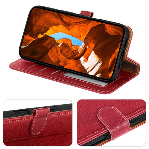 Phone Case For Oppo A5 Pro 5G (Global) / 4G (Global) / A5 Energy 5G (China) , RFID Blocking Wallet Litchi Texture Leather Cover Magnetic Clasp