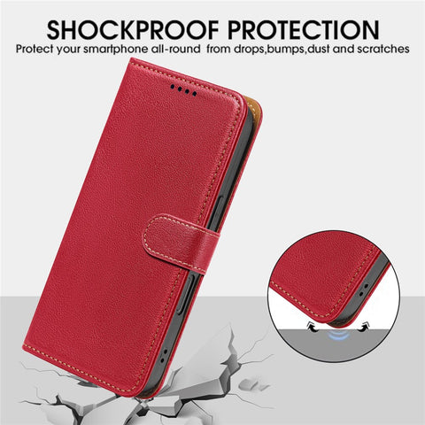 Phone Case For Oppo A5 Pro 5G (Global) / 4G (Global) / A5 Energy 5G (China) , RFID Blocking Wallet Litchi Texture Leather Cover Magnetic Clasp