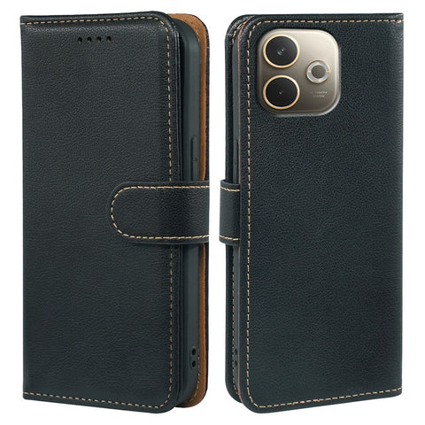 Phone Case For Oppo A5 Pro 5G (Global) / 4G (Global) / A5 Energy 5G (China) , RFID Blocking Wallet Litchi Texture Leather Cover Magnetic Clasp