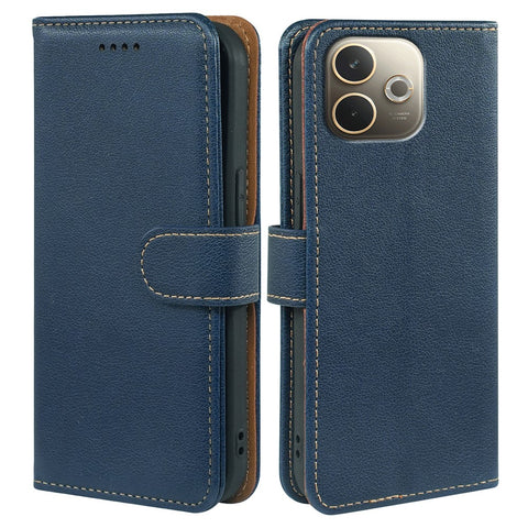 Phone Case For Oppo A5 Pro 5G (Global) / 4G (Global) / A5 Energy 5G (China) , RFID Blocking Wallet Litchi Texture Leather Cover Magnetic Clasp