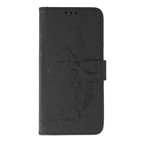 For Oppo A5 Pro 5G (Global) Case Feather Imprint PU Leather Wallet Phone Cover