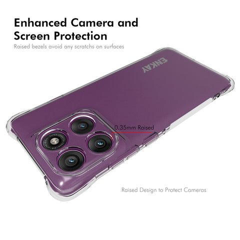 ENKAY HAT PRINCE For Motorola Edge 60 Pro 5G Clear Phone Case   Shockproof Anti-slip TPU Cover
