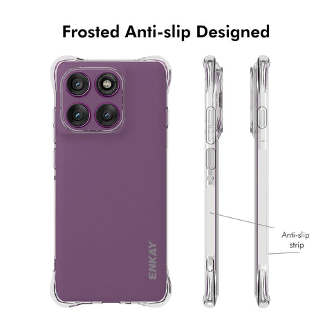 ENKAY HAT PRINCE For Motorola Edge 60 Pro 5G Clear Phone Case   Shockproof Anti-slip TPU Cover