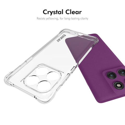ENKAY HAT PRINCE For Motorola Edge 60 Pro 5G Clear Phone Case   Shockproof Anti-slip TPU Cover