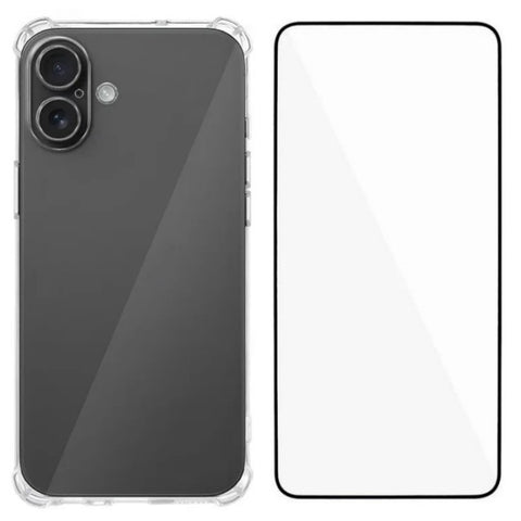 WANLONFENG For iPhone 17 TPU Case  WL3 Series 1.5mm Phone Cover with Tempered Glass Film