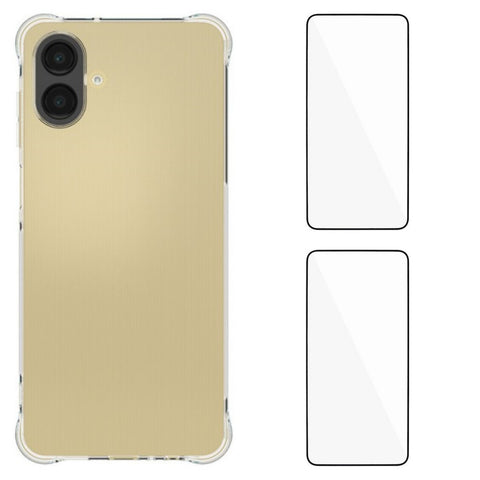 WANLONFENG For Samsung Galaxy A07 4G TPU Case  WL2 Series 2.0mm Phone Cover with 2Pcs Tempered Glass Films
