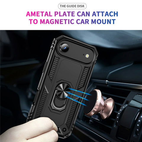 For iPhone Air Case PC + TPU Phone Cover with Kickstand
