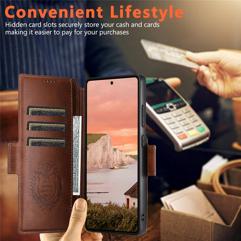 SUTENI Q-06 For Samsung Galaxy S23 Ultra Case Color Splicing Magnetic Detachable Leather Phone Cover