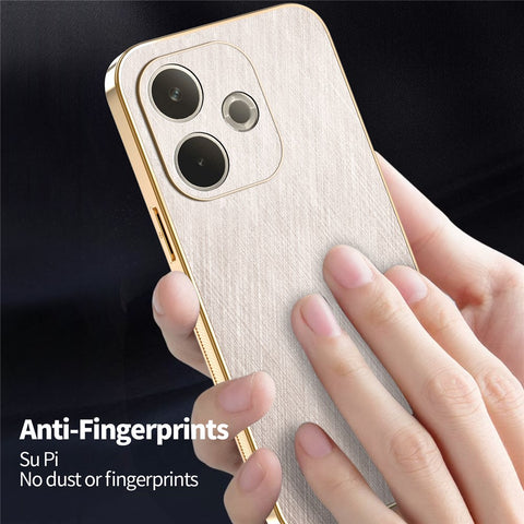 KADEM Phone Case For Oppo A5 Pro 5G (Global) / 4G (Global) / A5 Energy 5G (China) , Electroplating Silk Texture PU + TPU Back Cover