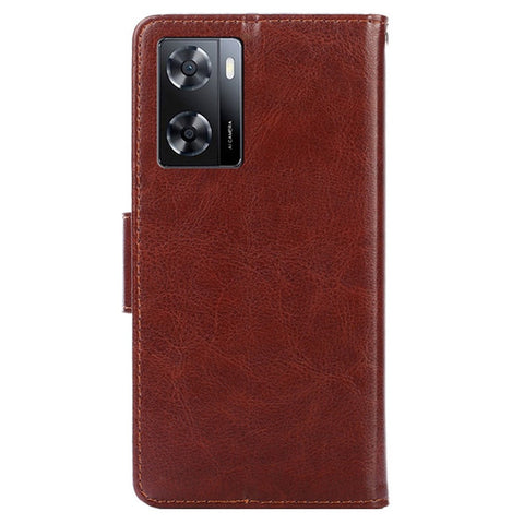 For Oppo A57s 4G / A57e 4G / A57 4G Shockproof Textured PU Leather Phone Case Wallet Stand Folio Flip Cell Phone Cover