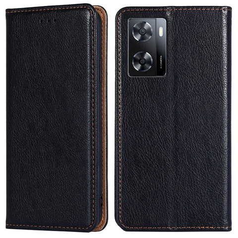 For Oppo A57s 4G / A57e 4G / A57 4G PU Leather Magnetic Auto Closing Anti-drop Case Phone Wallet Stand Protective Cover