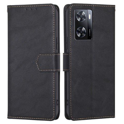 For Oppo A57s 4G / A57e 4G / A57 4G Water-repellent PU Leather Full Protection Shell Magnetic Clasp RFID Blocking Foldable Stand Wallet Cover