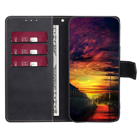 For Oppo A57s 4G / A57e 4G / A57 4G Water-repellent PU Leather Full Protection Shell Magnetic Clasp RFID Blocking Foldable Stand Wallet Cover