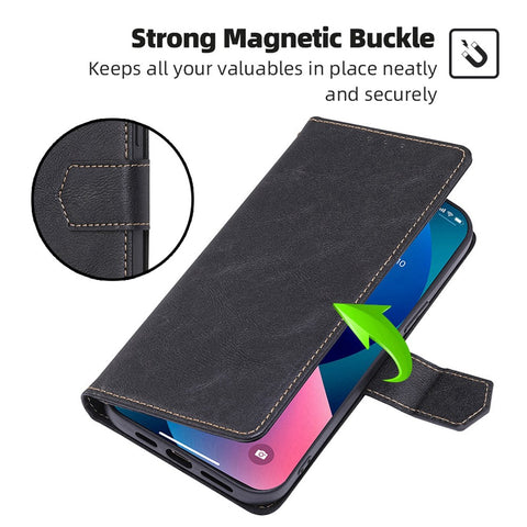 For Oppo A57s 4G / A57e 4G / A57 4G Water-repellent PU Leather Full Protection Shell Magnetic Clasp RFID Blocking Foldable Stand Wallet Cover