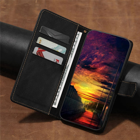 For Oppo A57s 4G / A57e 4G / A57 4G Water-repellent PU Leather Full Protection Shell Magnetic Clasp RFID Blocking Foldable Stand Wallet Cover