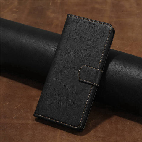 For Oppo A57s 4G / A57e 4G / A57 4G Water-repellent PU Leather Full Protection Shell Magnetic Clasp RFID Blocking Foldable Stand Wallet Cover