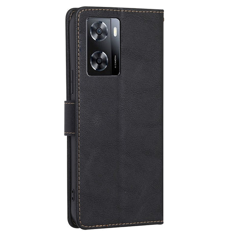 For Oppo A57s 4G / A57e 4G / A57 4G Water-repellent PU Leather Full Protection Shell Magnetic Clasp RFID Blocking Foldable Stand Wallet Cover