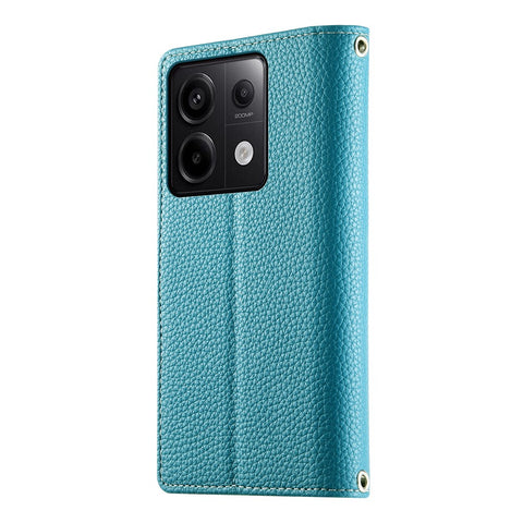 For Xiaomi Redmi Note 13 Pro 5G  /  Poco X6 5G Case Zipper Wallet Color Splicing Leather Flip Phone Cover with Straps