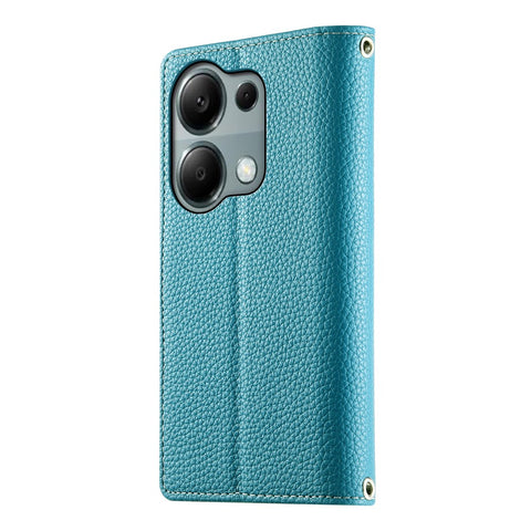 For Xiaomi Redmi Note 13 Pro 4G  /  Poco M6 Pro 4G Case Zipper Wallet Color Splicing Leather Flip Phone Cover with Straps