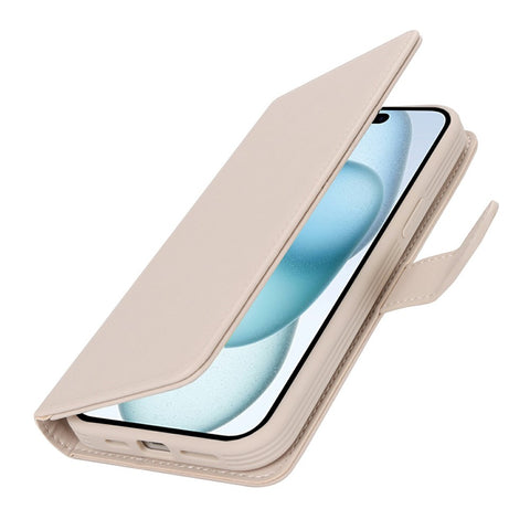 For iPhone 15 Plus / 14 Plus Wallet Case Compatible with MagSafe Anti-Drop Detachable PU Leather Phone Cover